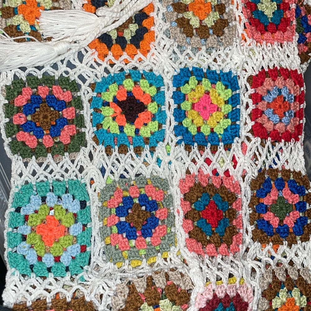 Handmade Granny Square Crochet Boho Hippie pants - Picture 10 of 12